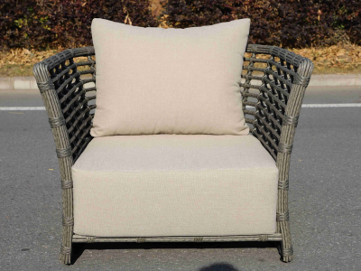 "Валенсия" кресло из искусственного ротанга, цвет серый