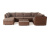"Лунго" модуль диванный прямой с подушками, цвет коричневый